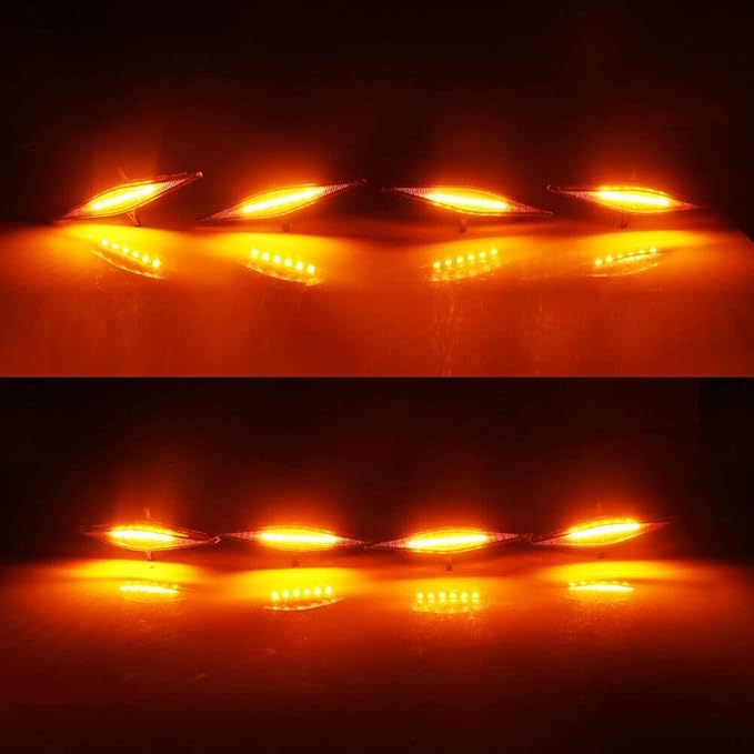 4pcs Amber LED Grille Lights for 2014-2019 Toyota 4Runner TRD Pro Grille SR5 TRD Off-Road Limited TRO Pro