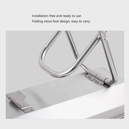 Bbq Grill Charcoal Grill Charcoal Stove Charcoal Grill Barbecue Grill Portable Stainless Steel Folding BBQ Grill For Outdoor Picnic Camping Travel Barbecue Grill Charcoal Griddle