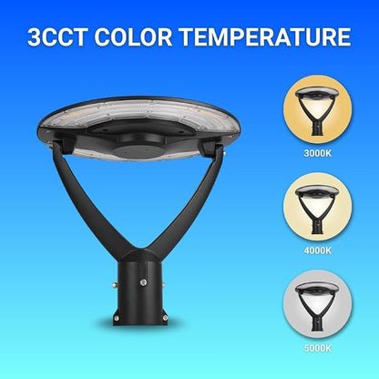 Outdoor Post Light Fixtures 120W / 135W / 150W LED Parking Lot Area Lighting Plaza Lighting, Garden Lighting Type IV Distribution 3000K / 4000K / 5000K AC100–277V 1 Pack
