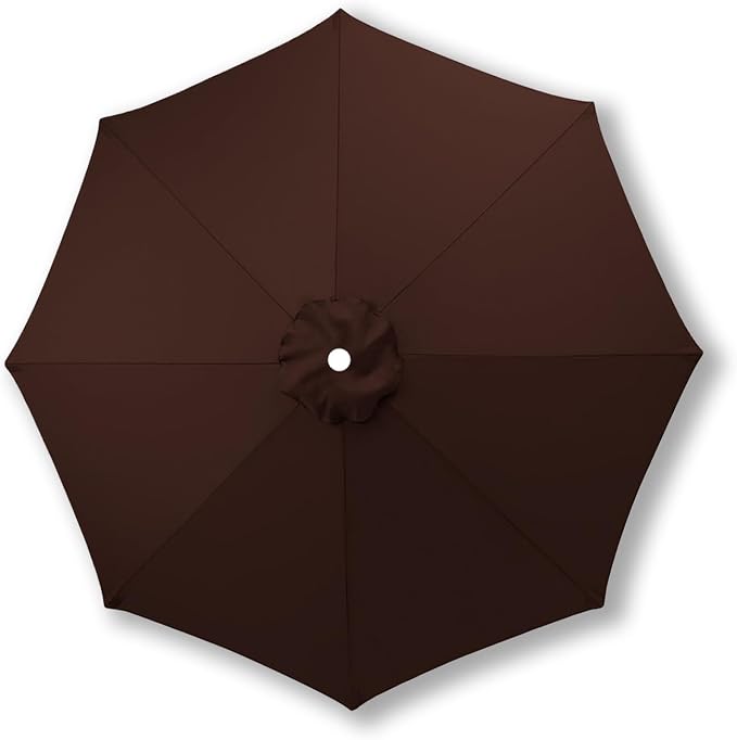 10ft/9ft/7.5ft Patio Umbrella Replacement Canopy for 6/8 Ribs, Outdoor Market Patio Table Umbrella Top Canopy Cover for Backyard Garden Courtyard Swimming Pool