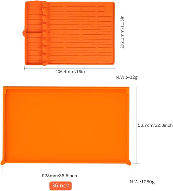 36" Silicone Griddle Mat for Blackstone 36 Inch Grill,with 16" Blackstone Griddle Accessories,Heavy Duty Food Grade Silicone Cover, Protect Your Grill from Dirt & Rust All Year Round