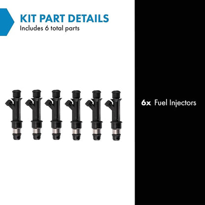 TRQ Fuel Injector Set | For 04-07 Buick 02-07 Chevrolet GMC Isuzu 05-07 Saab