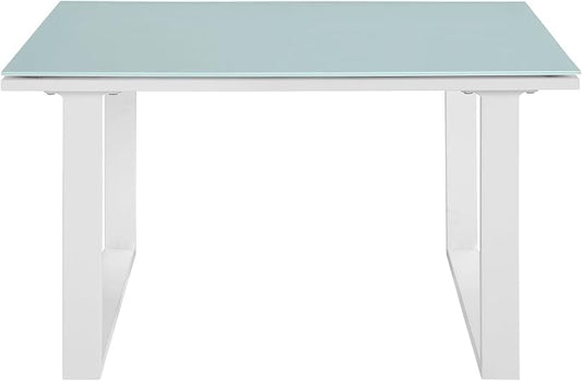 Modway Fortuna Aluminum Outdoor Patio Side Table in White
