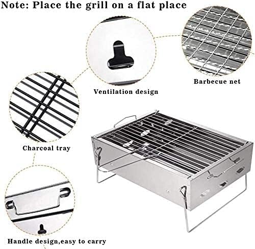 Portable Charcoal Grill Small Size Folding Barbecue Grill, Used for Outdoor Picnic Barbecue for 2-4 People