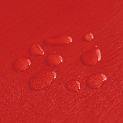 NLMUVW Red Vinyl Tablecloth with Flannel Backing 100% Waterproof Christmas Square PVC Table Cloth Wipe Clean Table Cover for Dining Party Outdoor, 52 X 52 Inch