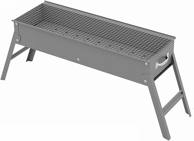 Portable Charcoal Small Grill, Portable BBQ Charcoal Grill for Fun, Small Capacitor Plug and Play ARITONI (Color: /Gray, Size: 50cm) (/Gray 60cm)