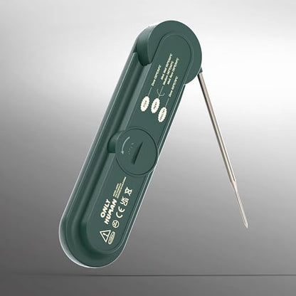 ONLY HUMAN HDP-01 Digital Instant Read Meat Thermometer, High Accuracy Food Cooking Thermometer with Ultra Bright Backlight Display (Forest Green)
