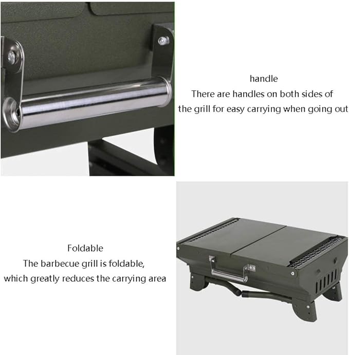 Outdoor Picnic Portable Foldable Charcoal Barbecue Grill Stainless Steel Outdoor Camping BBQ Grill for Garden Camping Grill Outdoor Grill
