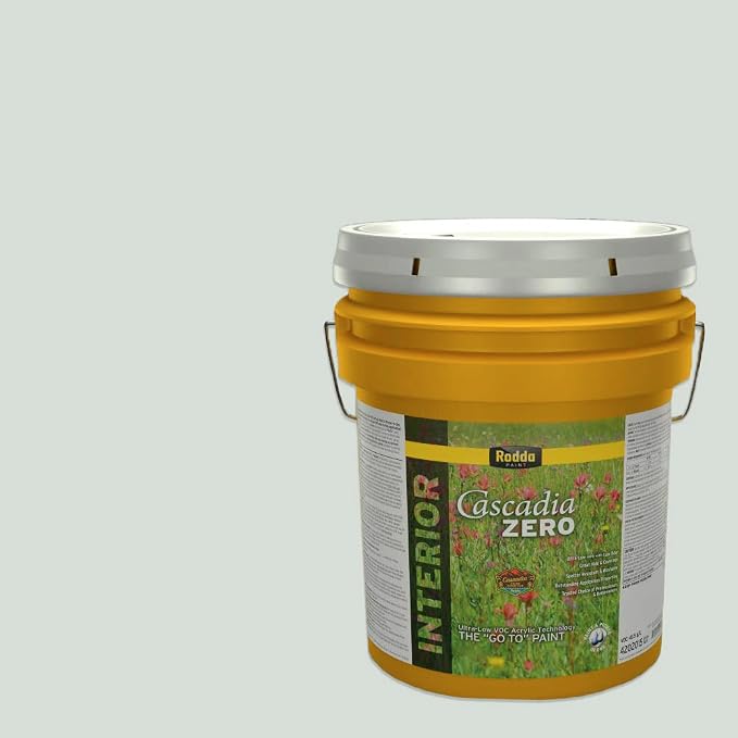 Rodda Paint CASCADIA ZERO Interior Semi-Gloss Paint & Primer in One, 5-Gallon, Calm Breeze