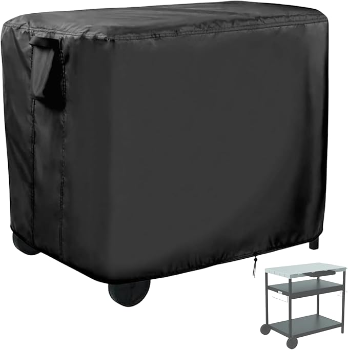 Outdoor Prep Table Cover for Expert Grill Outdoor Food Prep Cart, 46inch BBQ Grill Cart Cover Waterproof Buffet Grill Table Bar Tool Carts Covers - 46"Lx25"Wx40"H, Black