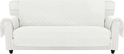 Easy-Going Reversible Oversized Couch Cover for 3 Cushion Couch Sofa Cover for Dogs Water Resistant Furniture Protector Cover with Foam Sticks for Pet (Oversized Sofa, Ivory/Ivory) | Machine Washable Slipcover For Dogs, Water Resistant Furniture Mat Fo...