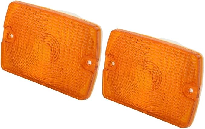 Front Grill Indicator Lights Smoked Amber for Jeep for wrangler YJ 1987-1995 Corner Lamp Replacement