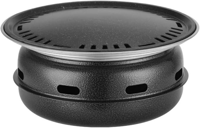 Korean Style BBQ Grill, 11.4 Inches Indoor Charcoal Tabletop Non-stick Barbecue Charcoal Stove
