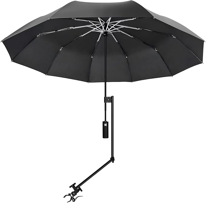 XLINGZA UPF 50+ Beach Umbrella with Adjustable Universal Clamp