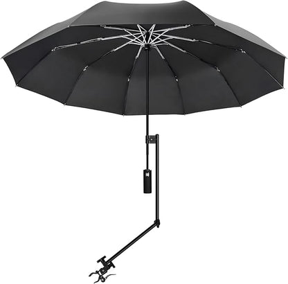 XLINGZA UPF 50+ Beach Umbrella with Adjustable Universal Clamp
