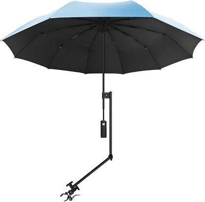 XLINGZA UPF 50+ Beach Umbrella with Adjustable Universal Clamp