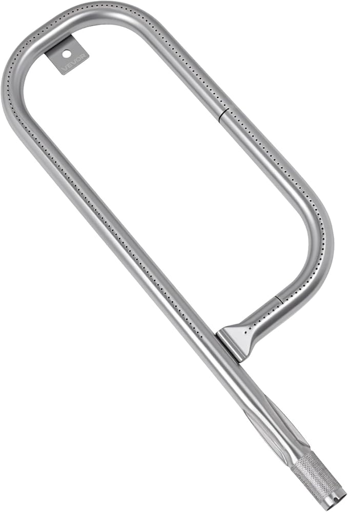 VEVOR Grill Burner Tube for Weber Q100, Q120, Q1000, Q1200, Baby Q Gas Grills, 17 inch 304 Stainless Steel Tube Burner for Weber 516001, 516002, 50060001, Replacement Part 69957, 60040, 41657, 45657