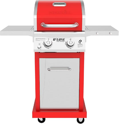 Nexgrill Deluxe 2-Burner Gas Grill with 401 SQ In Grate, 28000 BTUs, Stainless Steel Control Panel & Foldable Side Table, Propane BBQ Grill for Outdoor Cooking, Patios, Backyards and More - 720-0864R