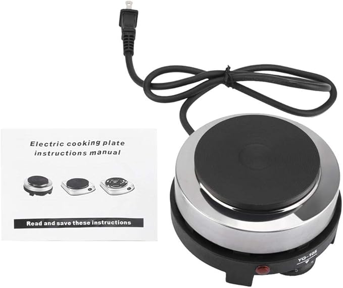 Nikou Portable Mini Stove, 500W Small Electric Hot Plate, Hot Burner Cooktop