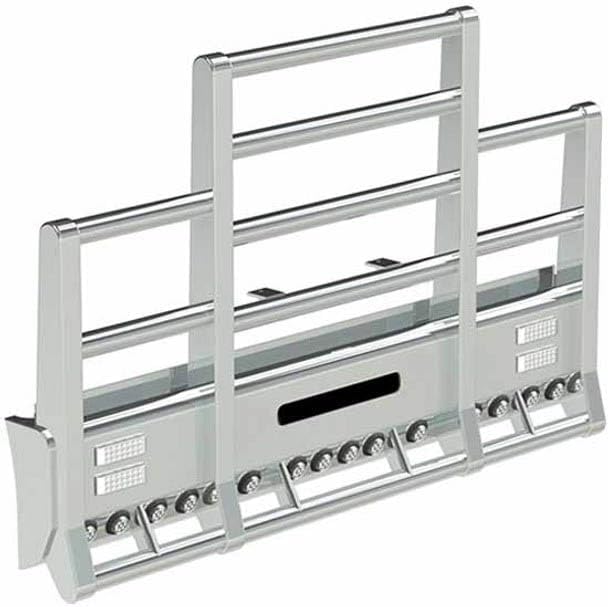 Technical Precision Replacement For KENWORTH W900L YEAR 2012 BIG TEX 4 POST GRILLE GUARD WSLAM LATCH LIFT ASSIST AND STACKED OVAL LIGHTS