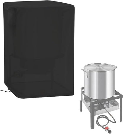Outdoor Fryers Cover for Pipopa 60QT Crawfish Boiler | Seafood Boiling Kit , Waterproof Propane Jet Burner Cover, Dustproof Protect Covers for Outdoor Cooking-20"D x 20"W x 32"H
