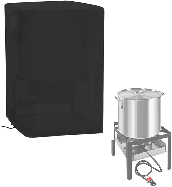 Outdoor Fryers Cover for Pipopa 100QT Crawfish Boiler | Seafood Boiling Kit , Waterproof Propane Jet Burner Cover, Dustproof Protect Covers for Outdoor Cooking-22"D x 22"W x 38"H