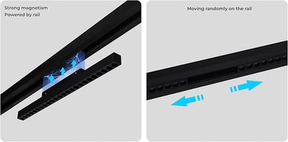 MiBOXER MG2-20N-ZL 10W/20W CCT Magnetic Grille Light Zigbee 3.0+2.4G, Dual White Smart Dimmable 2700-6500K, Snap-in 48V Magnetic Track Linear Rail Light, Compatible with Alexa