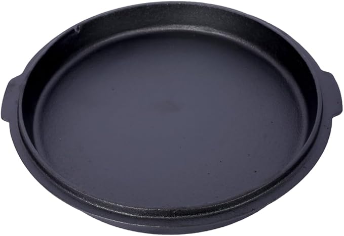 Hibachi Grill Outdoor, Homonova 2 in 1 Pre-Seasoned Cast Iron Dutch Oven with Skillet Lid, Portable Charcoal BBQ for Outdoor Cooking, Camping Fireplace Deep Pot with Leg Base (6 Quart)
