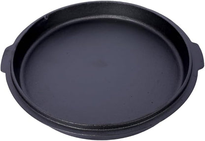 Hibachi Grill Outdoor, Homonova 2 in 1 Pre-Seasoned Cast Iron Dutch Oven with Skillet Lid, Portable Charcoal BBQ for Outdoor Cooking, Camping Fireplace Deep Pot with Leg Base (6 Quart)