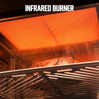 BIG HORN 1500°F Infrared Steak Grill - Portable Propane Gas Grill & Salamander Broiler for Steakhouse-Quality Searing, 16-Inch, Black