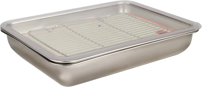 Grilling Gifts for Family: 5-in-1 Outdoor BBQ Food Prep Tray & Carry System, Meat Marinating Container with Lid, Cutting Board & Rack, Metal Cooked Meat Platter Serving Accessories