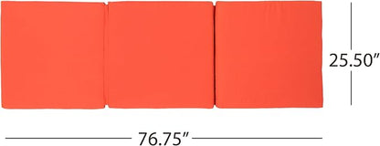 Christopher Knight Home Jamaica Outdoor Water Resistant Chaise Lounge Cushions, 2-Pcs Set, Orange