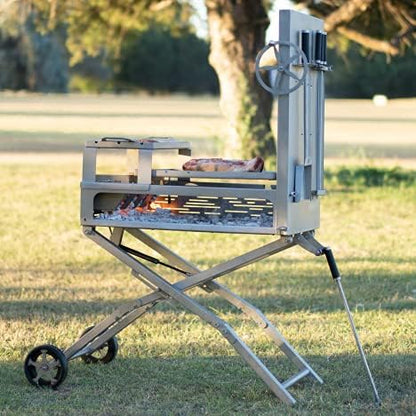 Camping Grill Premium - Stainless Steel Portable Charcoal Grill - BBQ