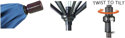 California Umbrella 9' Round Aluminum Market Umbrella, Crank Lift, Collar Tilt, White Pole, Terracotta Olefin