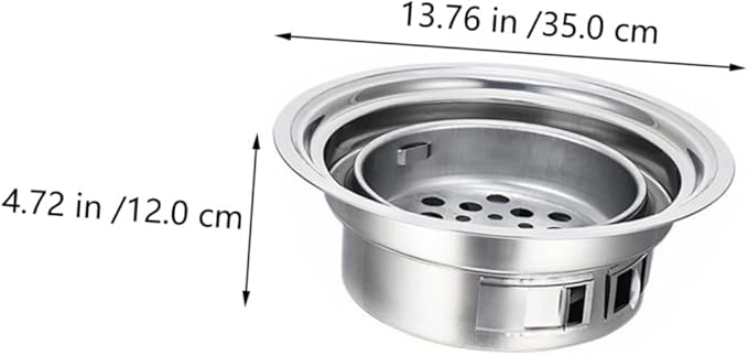 Luxshiny Portable Stainless Steel Mini Bbq Stove Charcoal Grilling Stove with Grill Rack Small Outdoor Barbecue Grill for Picnic and Housewarming