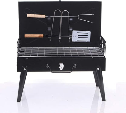Charcoal Grill Portable Foldable Charcoal BBQ Grill for 3-5 Person Outdoor Barbecue Grill Roasting Family Party Grill BBQ Grill
