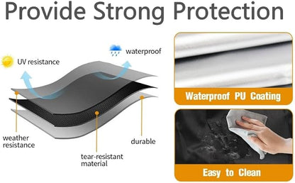 Portable Grill Bag for VIVOHOME Oval Cast Iron Grill Outdoor Portable Gas Charcoal Grill Tabletop Skillet Heavy Duty Bag Waterproof - 18" L×9" W×9" H