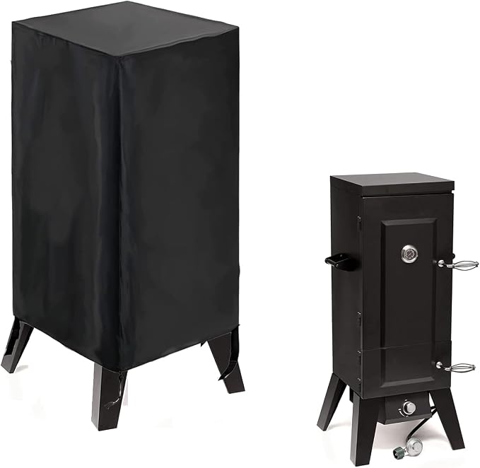 Smoker Cover Fit for Cuisinart 36” Vertical Propane Smoker | Waterproof Outdoor Smoker BBQ Smoker Grill Covers,Black (21" L x 21" W x 44" H)
