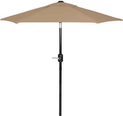 6 Ft Outdoor Patio Umbrella, Easy Open/Close Crank and Push Button Tilt Adjustment, 6 Foot, Small Patio Sand Market Umbrellas for Outdoor