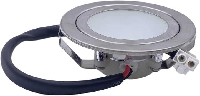 2-Pack DC 12V Smoke Exhauster Light Kitchen Range Hood Light 1.5W 68mm Stove Smoke Vent Extractor Light Warm White 3000K