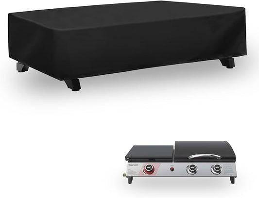 Grill Cover for Royal Gourmet 3 Burner PD1305H Propane Gas Grill and Griddle Combo, Griddle Cover for Royal Gourmet 3-Burner Tabletop Grill 600D Waterproof Heavy Duty Outdoor