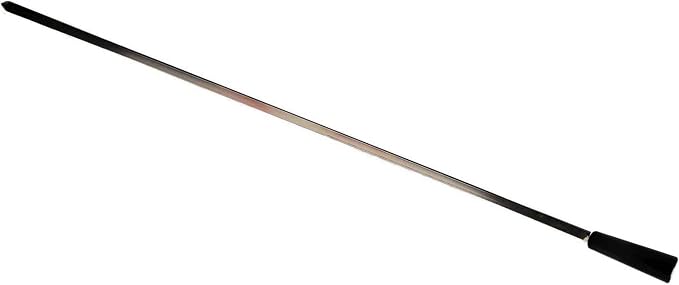 OneGrill 24” x 5/16” Square Chrome Steel Grill Rotisserie Spit Rod with Premium Insulated Handle