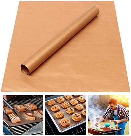 Grill and Baking Mat Set of 10, Copper Colored, 100% Non Stick, Easy Cleanup, 13 in x 15.75 in