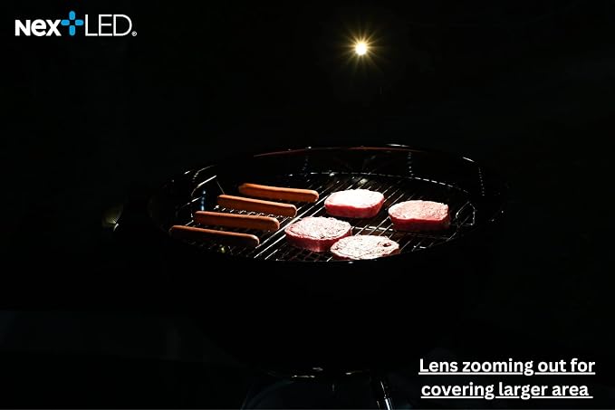 NextLED NT-7647-F Magnetic BBQ Grilling Light for Outdoor Grill, Warm Natural Lighting Shows True Color of Your Food, 18-Inch Flexible Gooseneck, Heat & Weather Resistant, IP-54, Gift for Dad