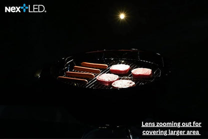 NextLED NT-7647-F Magnetic BBQ Grilling Light for Outdoor Grill, Warm Natural Lighting Shows True Color of Your Food, 18-Inch Flexible Gooseneck, Heat & Weather Resistant, IP-54, Gift for Dad