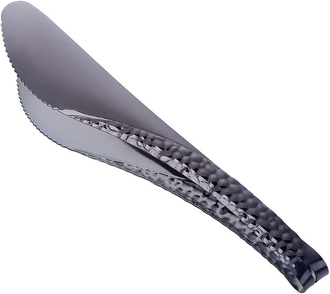 Stainless Steel Kitchen Food Clamp Serving Tongs for Cooking,Toast Bread,Salad,Barbecue,Grilling,Baking,Frying(Black)