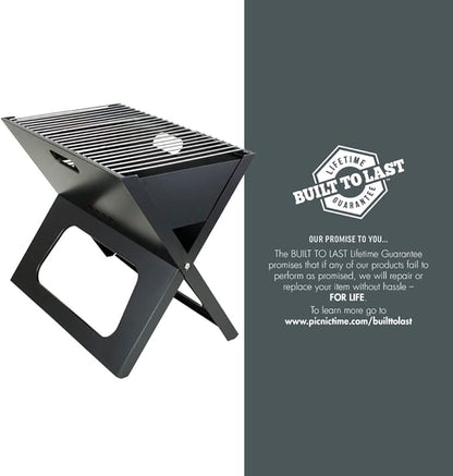 PICNIC TIME NCAA Oregon State Beavers X-Grill Portable Grill - Camping Grill - Small Charcoal Grill for Tailgating