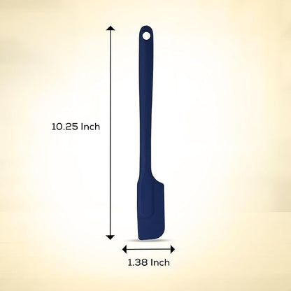 Mrs. Anderson’s Baking Silicone Slim Spatula, Flexible And Nonstick, One-Piece Design, Navy Blue, For Mixing, Folding, Scraping, Baking, And Cooking