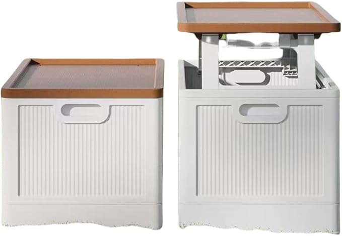 Portable Folding Camping Table with Storage Box, Outdoor Picnic Table