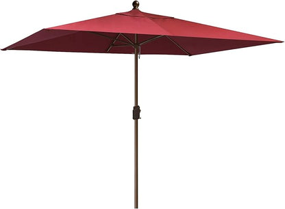 EliteShade USA 10-Year-Non-Fading 6.5x10Ft Rectangular Market Patio Umbrella, UPF 50+ UV Protection Performance Sun Umbrella, Heavy Duty Commercial Grade Outdoor Table Umbrella with Crank, Windproof Vented Top for Garden, Pool, Deck and Outdoor Playset...